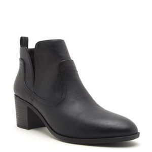 Qupid Topanga Black slip on Western Bootie